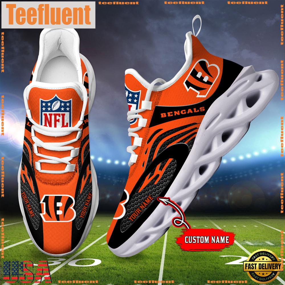 NFL Cincinnati Bengals Custom Max Soul Shoes