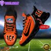 NFL Cincinnati Bengals Football Team Design Max Soul Shoes, Football New Sneaker Shoes