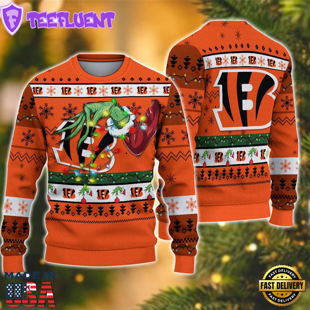 NFL Cincinnati Bengals Grinch Christmas Ugly Sweater