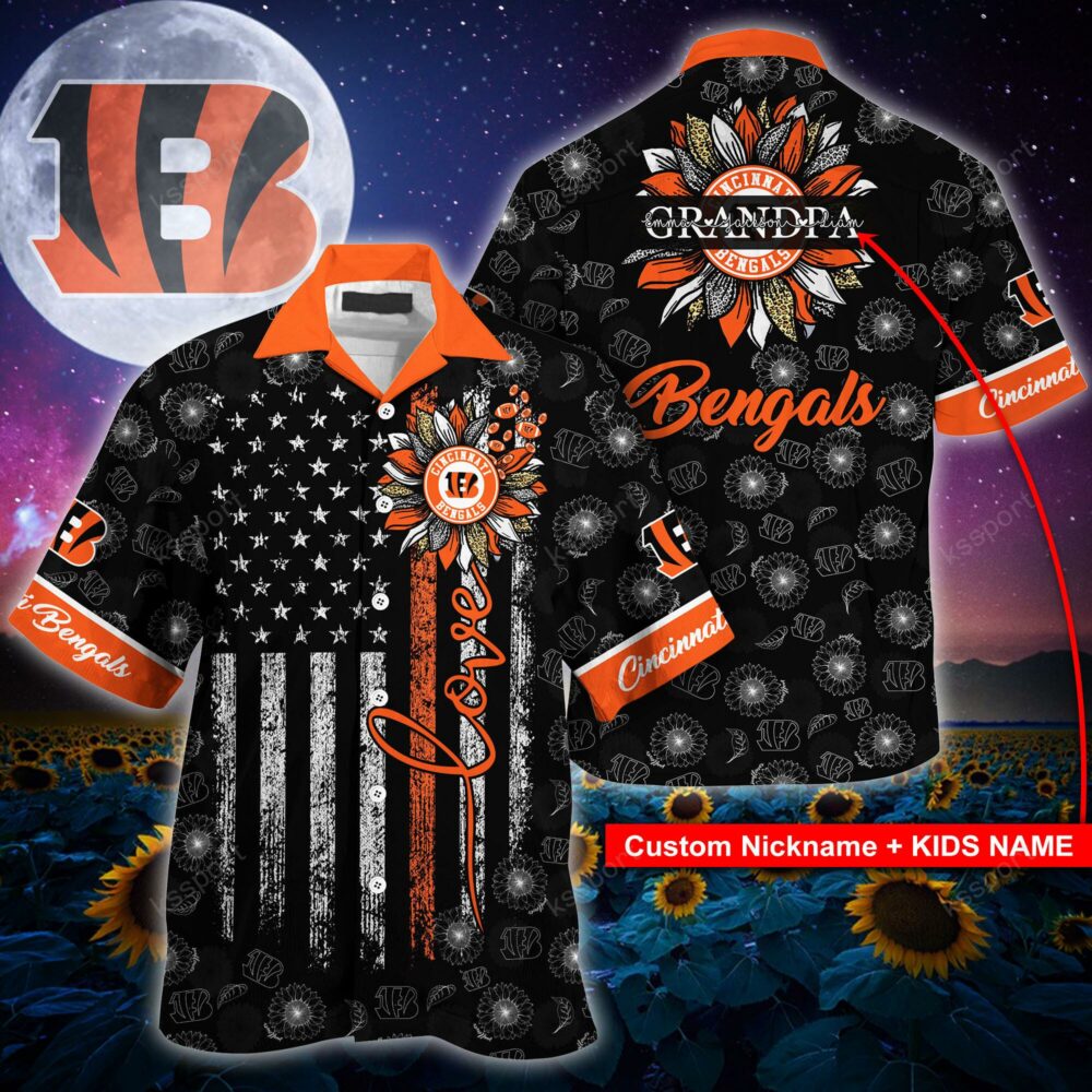 NFL Cincinnati Bengals Sunflower For Mother Day Father Day Hawaiian Shirt