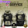 NFL Cleveland Browns 2024 Salute to Service Club Black Camo Hoodie Best Veterans Day Gift
