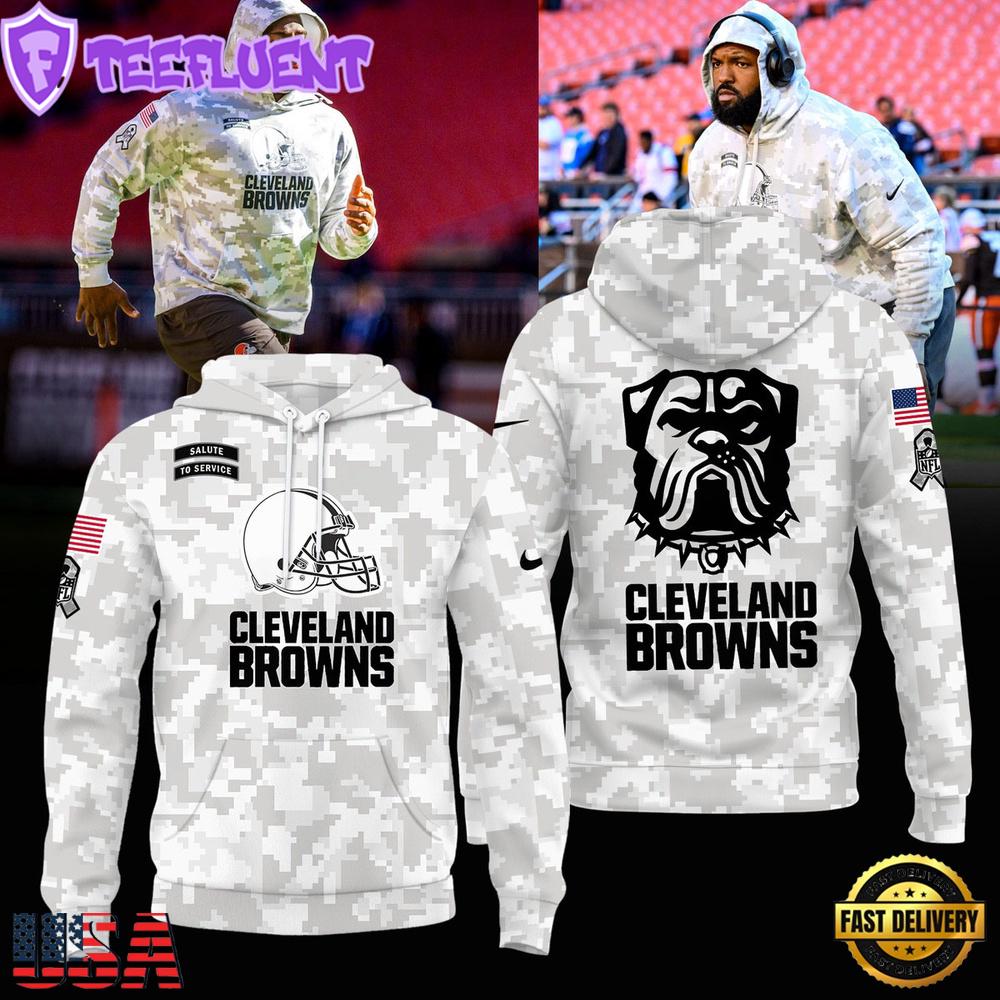 NFL Cleveland Browns Camo 2024 Salute to Service Hoodie