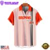 NFL Cleveland Browns Classic Retro Mascot Line Summer Beach Hawaiian Shirt