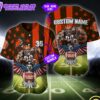 NFL Cleveland Browns Eagle US Flag x Veterans Custom Baseball Jersey