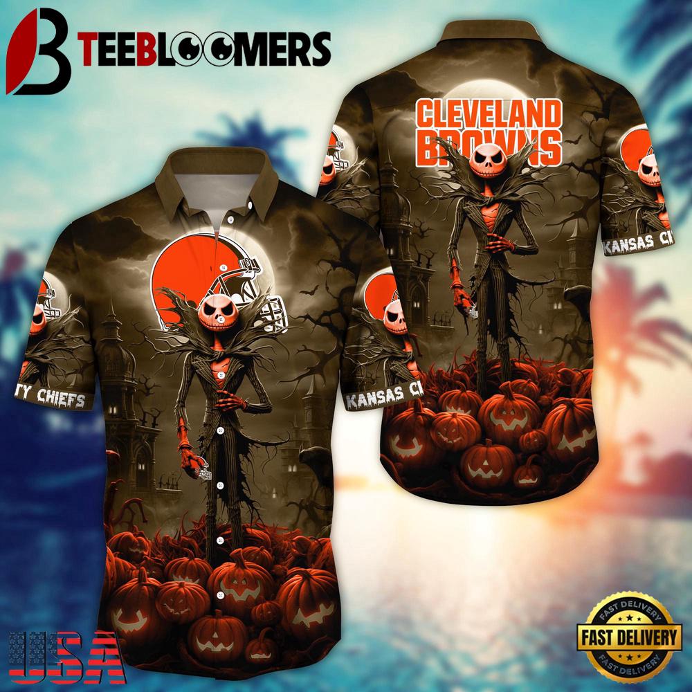 NFL Cleveland Browns Halloween Jack Hawaiian Shirt
