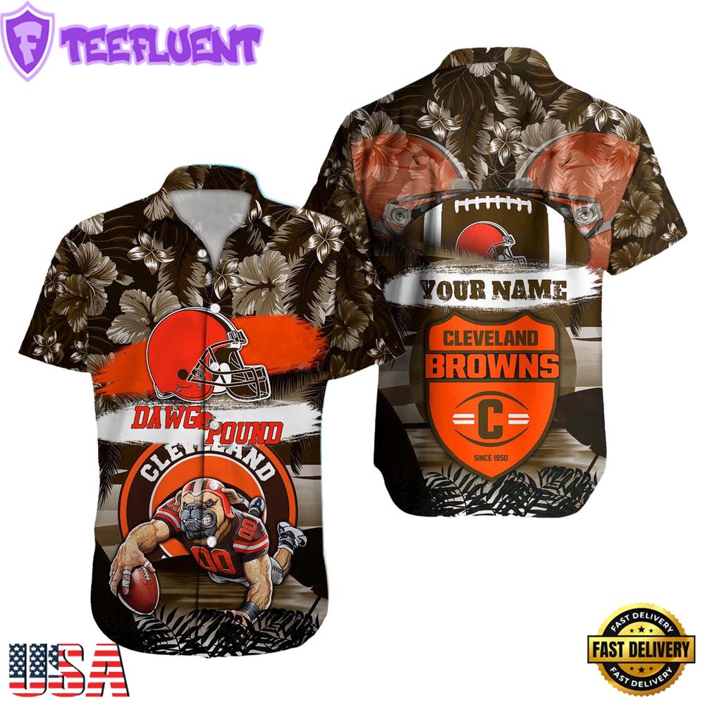 NFL Cleveland Browns Mascot Football Summer Hawaiian Shirt NFL Cleveland Browns Mascot Football Summer Hawaiian Shirt