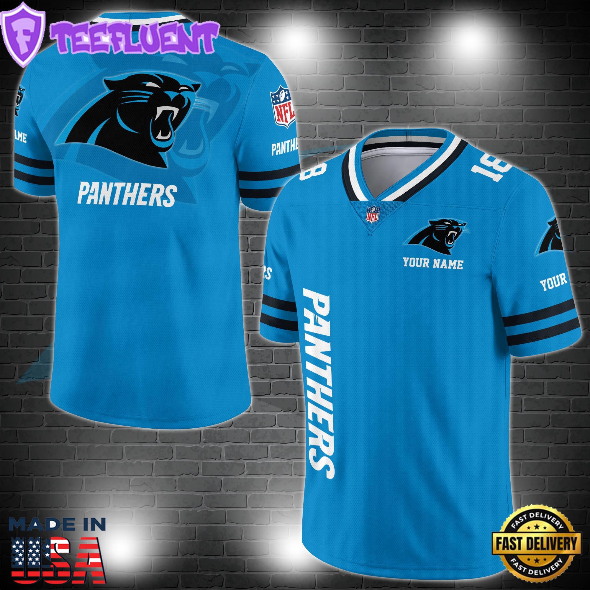 NFL Custom Number Carolina Panthers Personalized V-neck Football Jersey Sport Gifts For Fan Gift Sport NFL Custom Number Carolina Panthers Personalized V-neck Football Jersey Sport Gifts For Fan Gift Sport