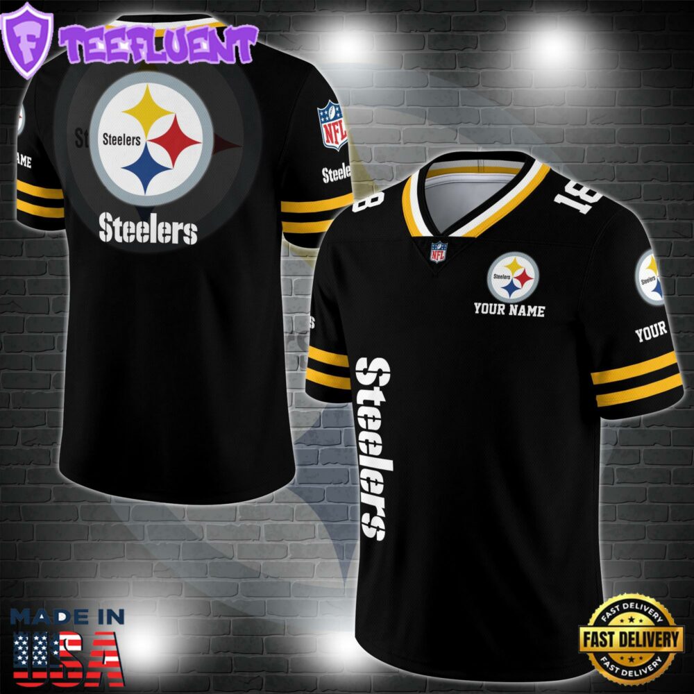 NFL Custom Number Pittsburgh Steelers Personalized V-neck Football Jersey Sport Gifts For Fan