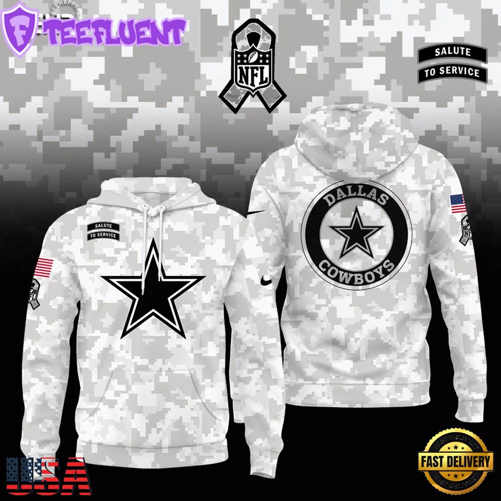 NFL Dallas Cowboys Camo 2024 Salute to Service Hoodie