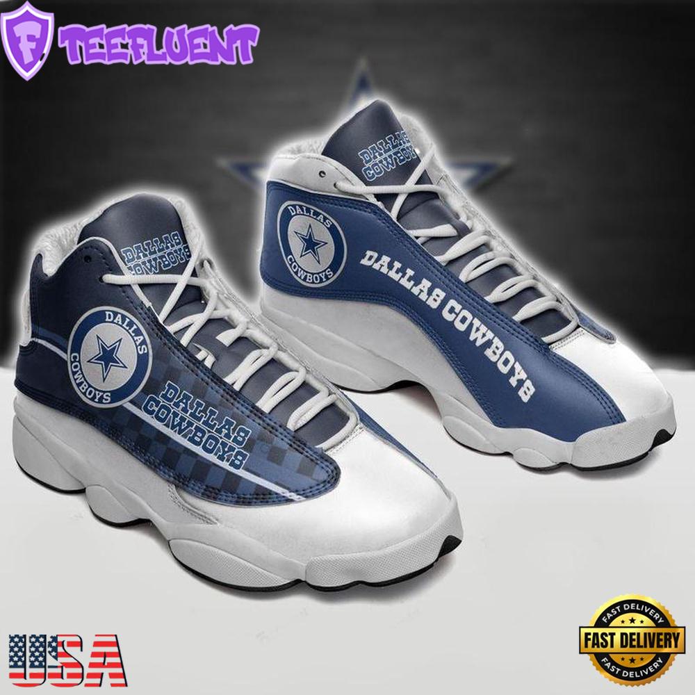 NFL Dallas Cowboys Football Team Form Air Jordan 13 Sneaker Shoes - Gift For Fans