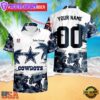 NFL Dallas Cowboys Hibiscus Flower Custom Name Hawaiian Shirt