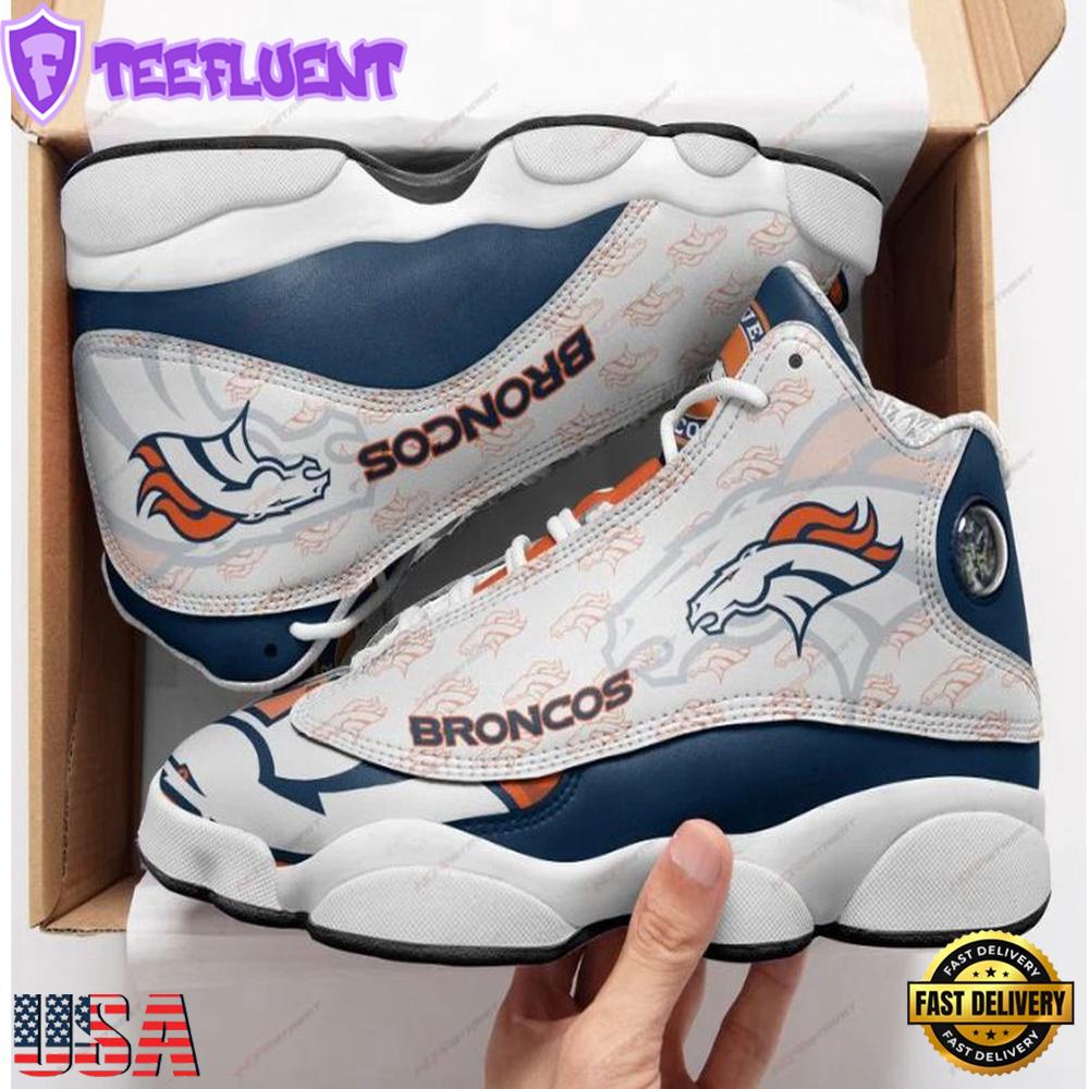 NFL Denver Broncos Air Jordan 13 Sneaker Shoes - Gift For Fans