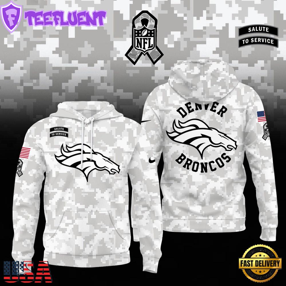 NFL Denver Broncos Camo 2024 Salute to Service Hoodie