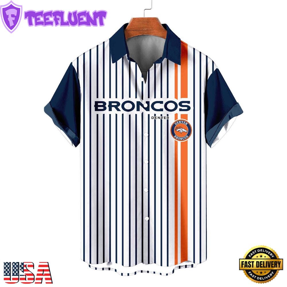 NFL Denver Broncos Classic Retro Mascot Line Summer Beach Hawaiian Shirt