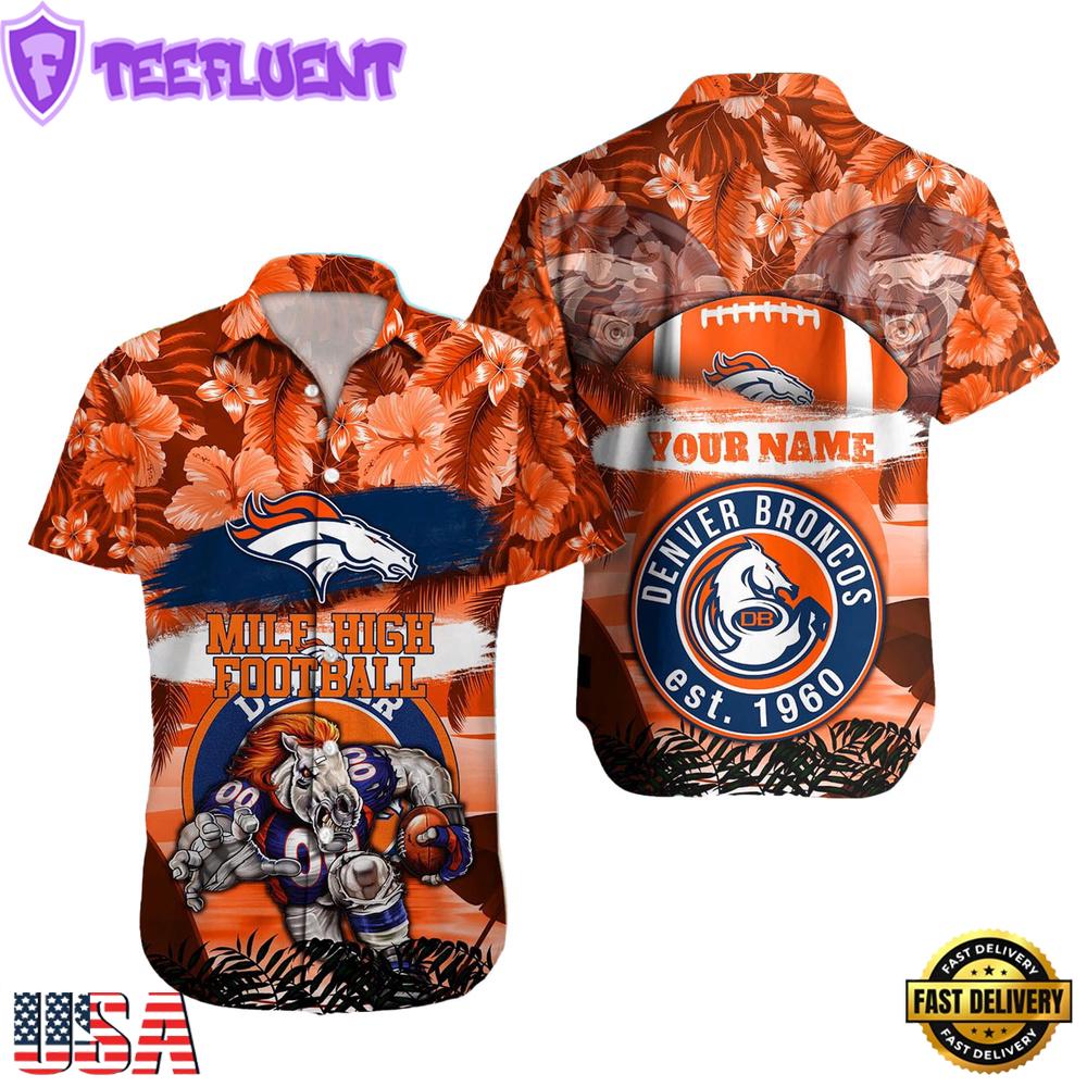 NFL Denver Broncos Mascot Football Hawaiian Shirt