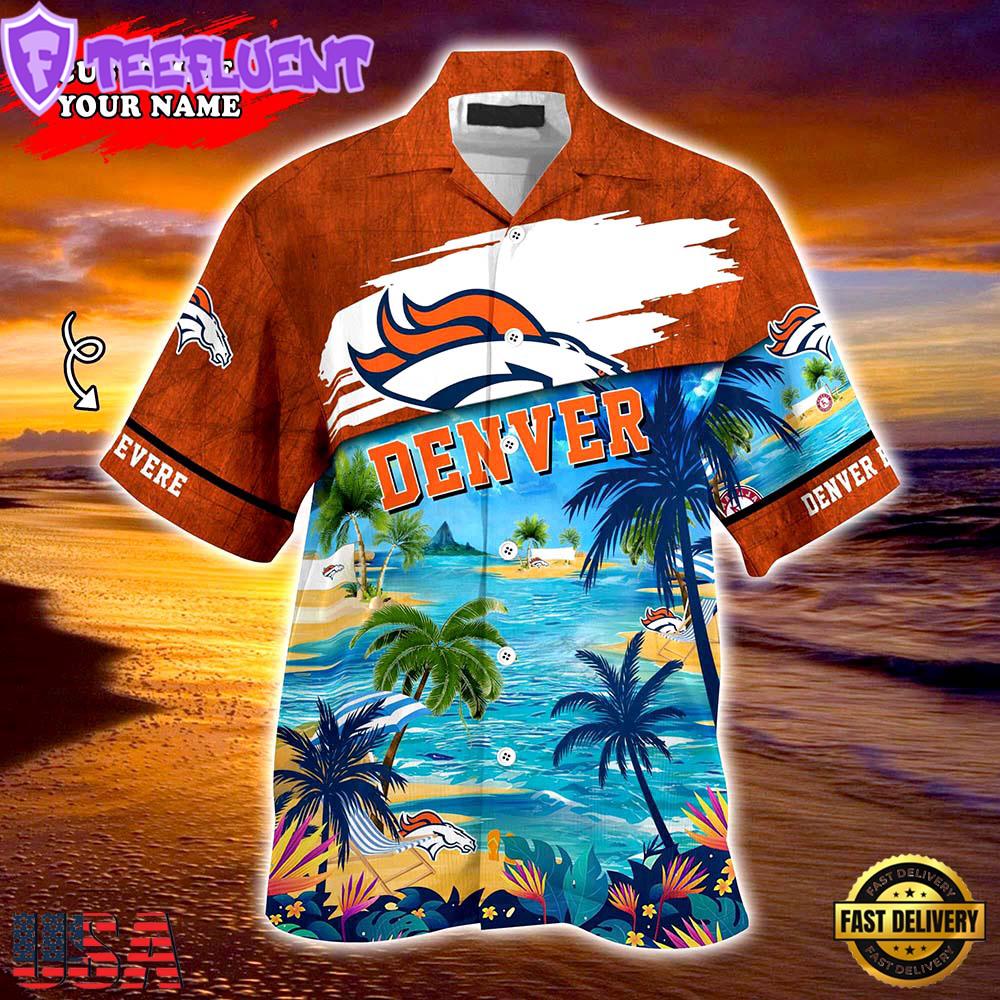NFL Denver Broncos Summer Button Up Hawaii Shirt
