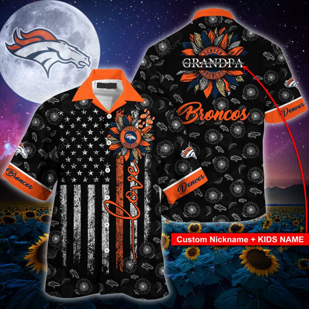NFL Denver Broncos Sunflower For Mother Day Father Day Hawaiian Shirt