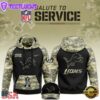NFL Detroit Lions 2024 Salute to Service Club Black Camo Hoodie Best Veterans Day Gift