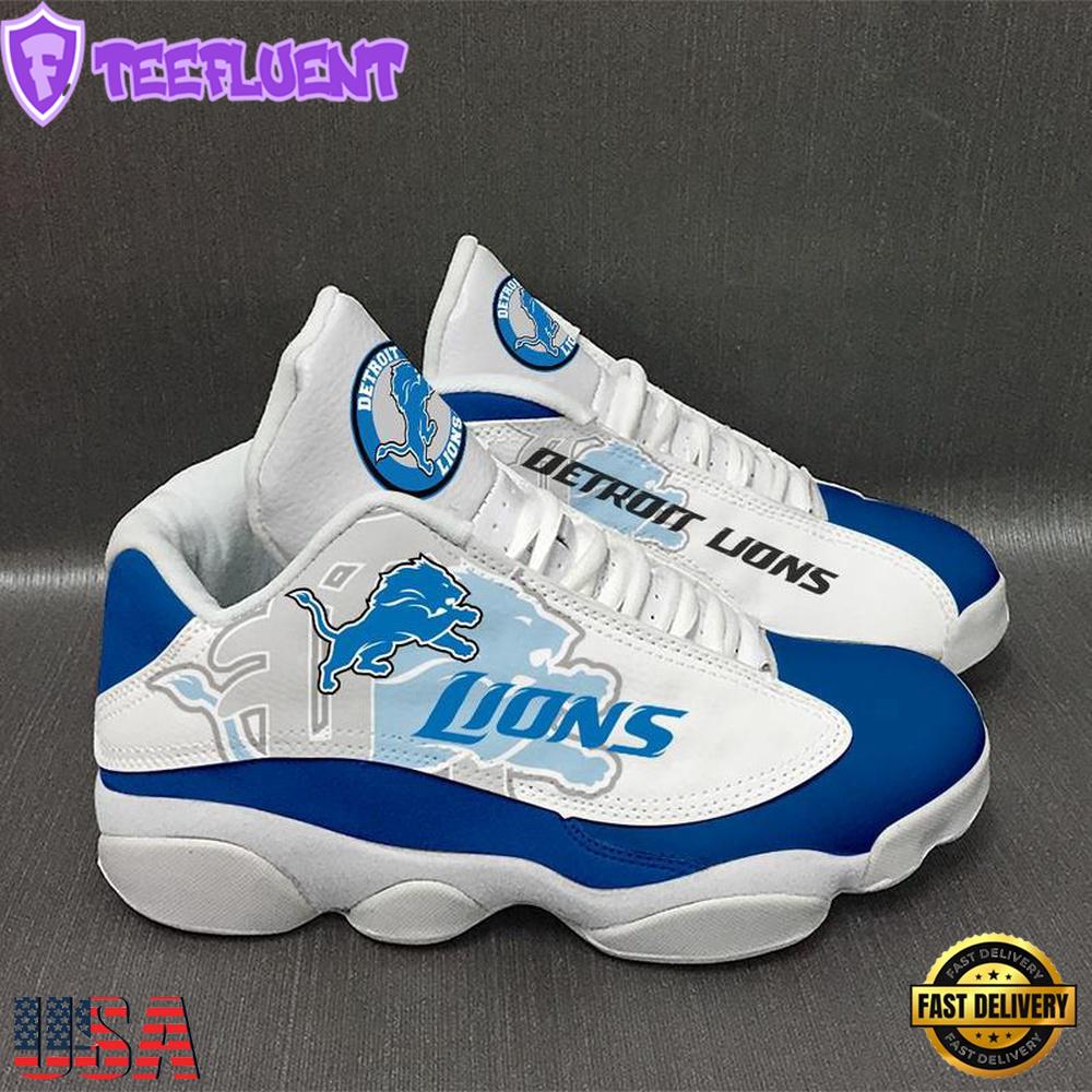 NFL Detroit Lions Air Jordan 13 Sneaker Shoes - Gift For Fans