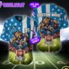NFL Detroit Lions Eagle US Flag x Veterans Custom Baseball Jersey