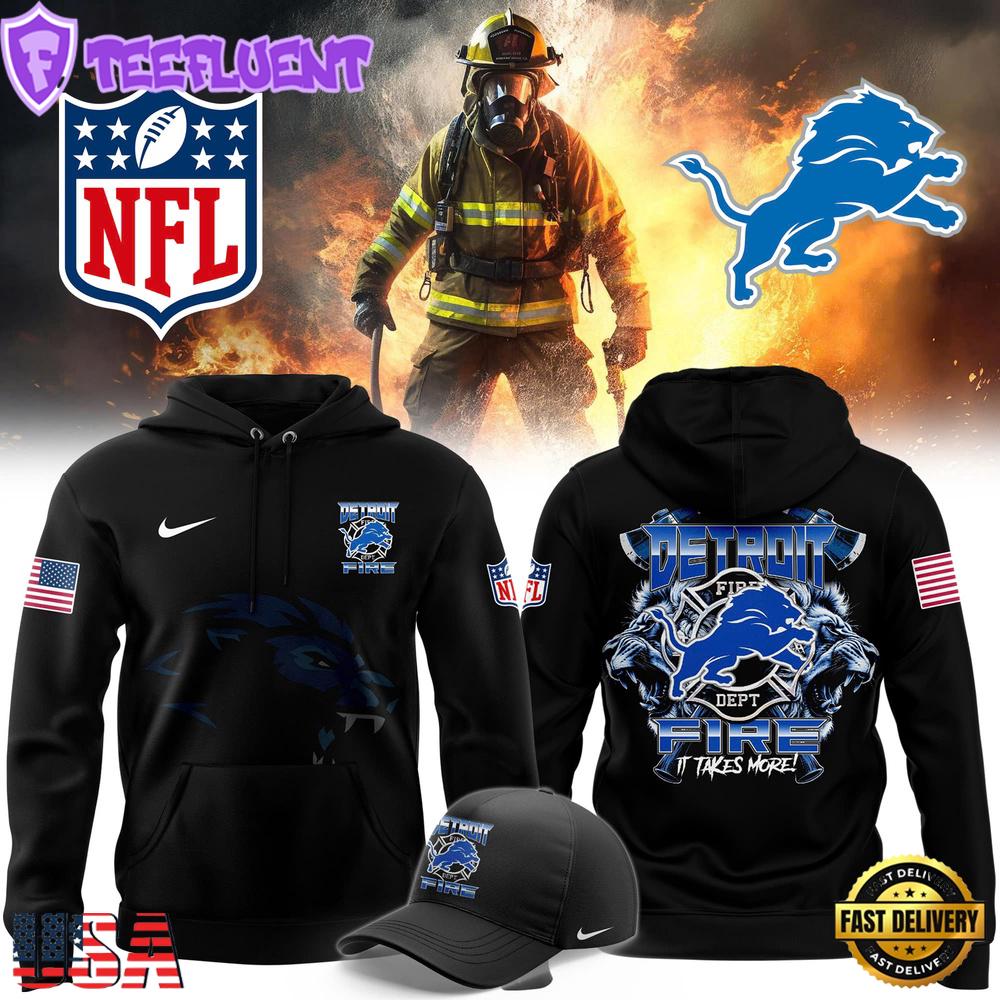 NFL Detroit Lions Firefighter Appreciation Day Hoodie