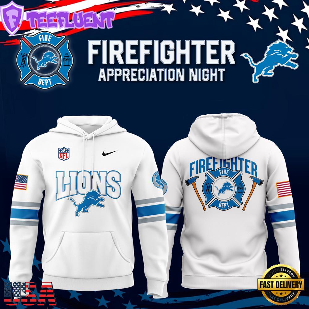 NFL Detroit Lions Firefighter Appreciation Night Hoodie