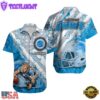 NFL Detroit Lions Football American Flag Mascot Custom Name Hawaiian Shirt