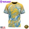 NFL Detroit Lions Football Childhood Cancers All Over Print T-Shirt