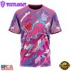 NFL Detroit Lions Football Team Breast Cancer 3D T-Shirt