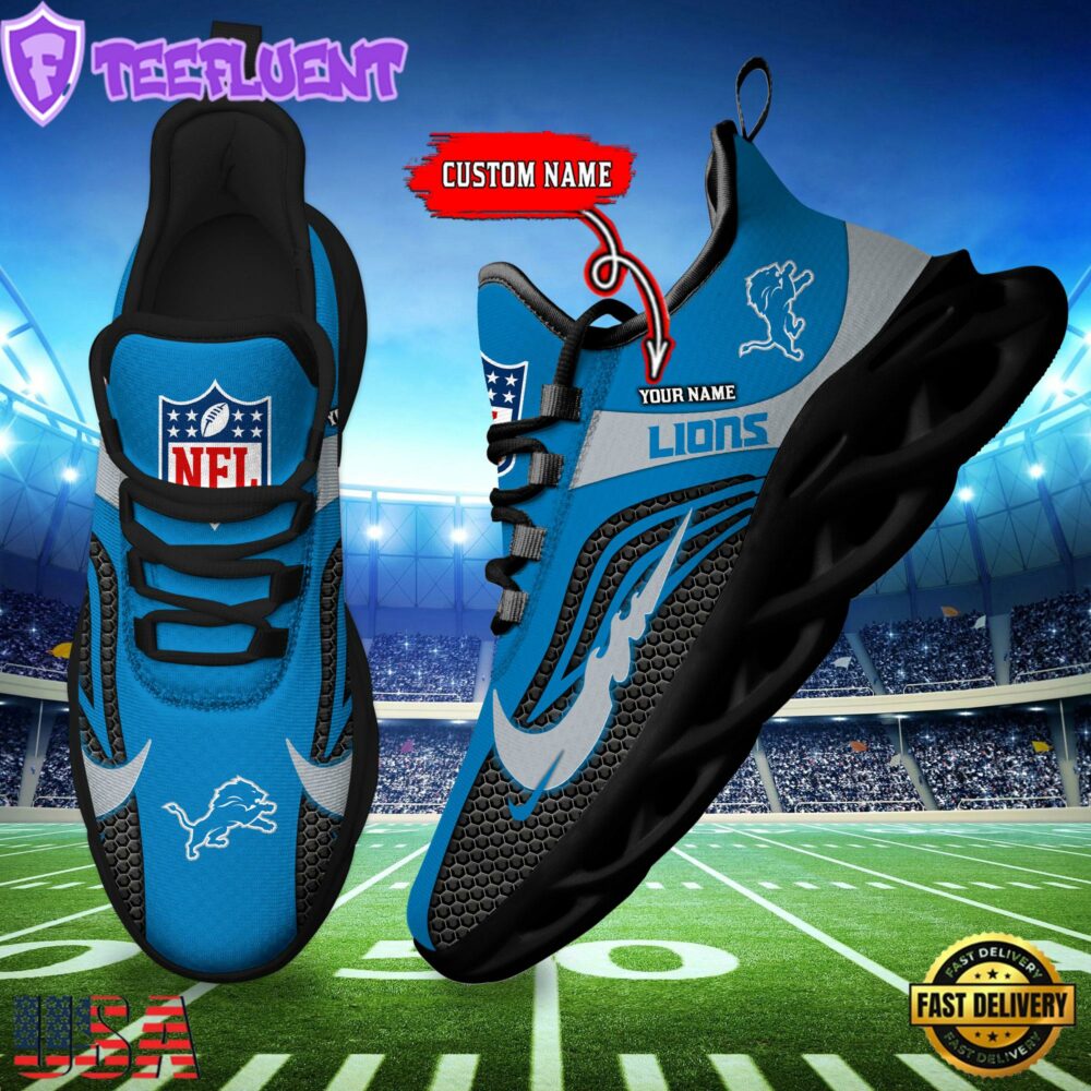 NFL Detroit Lions Football Team New Design Max Soul Shoes Sneaker