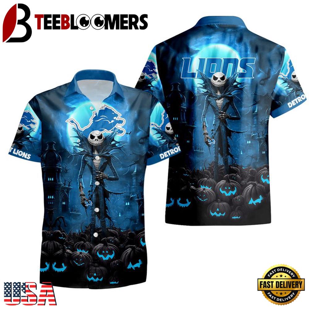 NFL Detroit Lions Halloween Jack Hawaiian Shirt