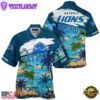 NFL Detroit Lions Hawaii Beach Custom Name Hawaiian Shirt