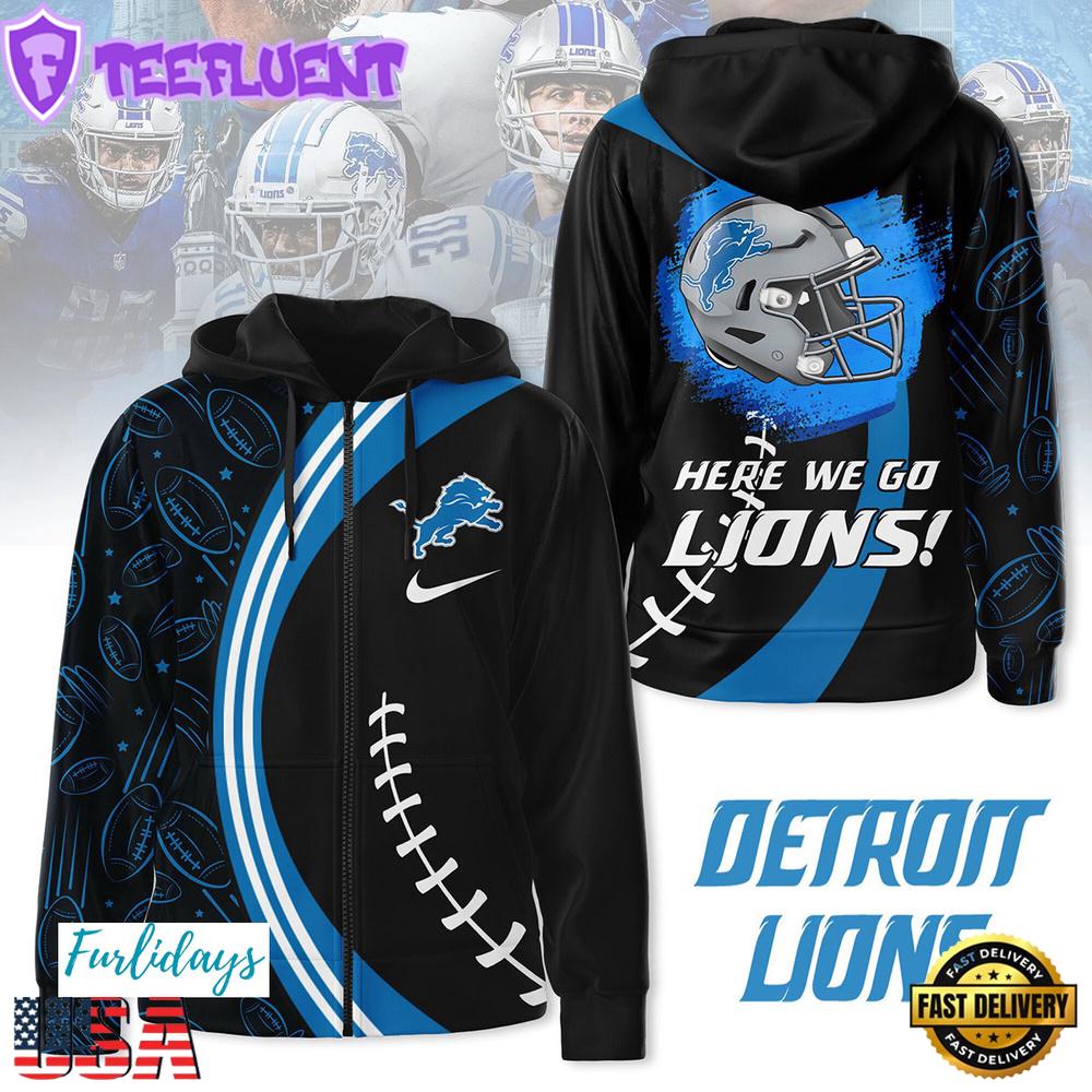 NFL Detroit Lions Here We Go Zip Hoodie