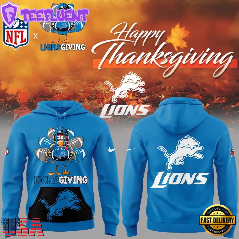 NFL Detroit Lions LionGiving Happy Thanksgiving Day Hoodie NFL Detroit Lions LionGiving Happy Thanksgiving Day Hoodie