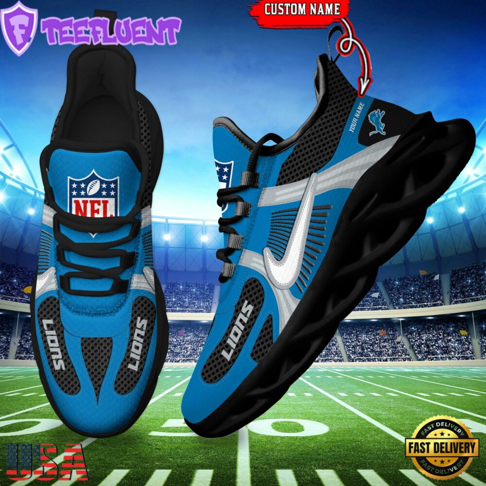 NFL Detroit Lions Logo Football Team New Season Max Soul Shoes