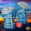 NFL Detroit Lions Personalized American Flag Baseball Jersey