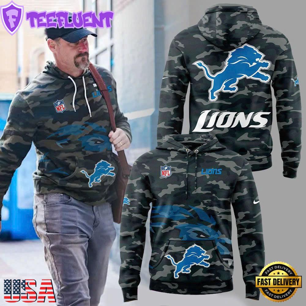 NFL Detroit Lions Salute to Service Camo Hoodie