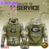NFL Green Bay Packers 2024 Salute to Service Club Green Camo Hoodie Best Veterans Day Gift