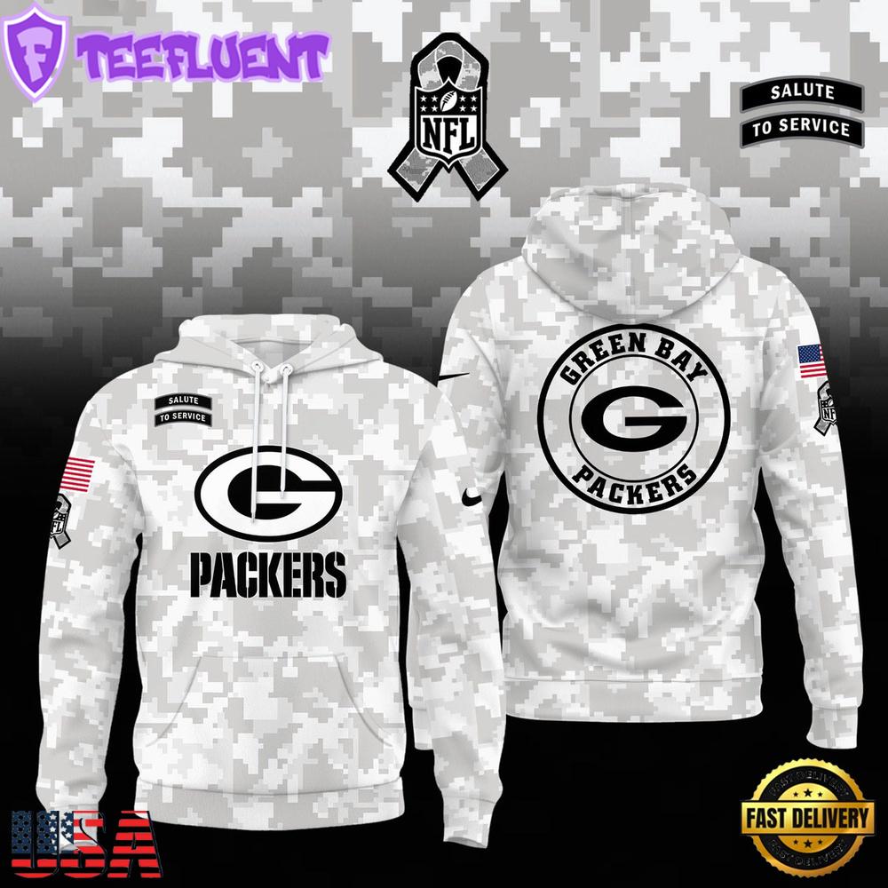 NFL Green Bay Packers Camo 2024 Salute to Service Hoodie