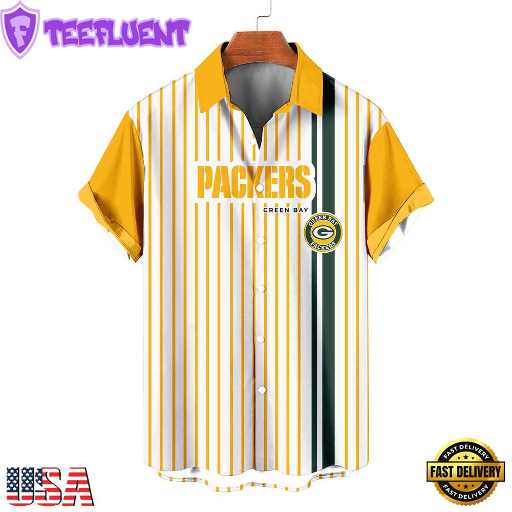 NFL Green Bay Packers Classic Retro Mascot Line Summer Beach Hawaiian Shirt