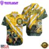 NFL Green Bay Packers Football American Flag Mascot Custom Name Hawaiian Shirt