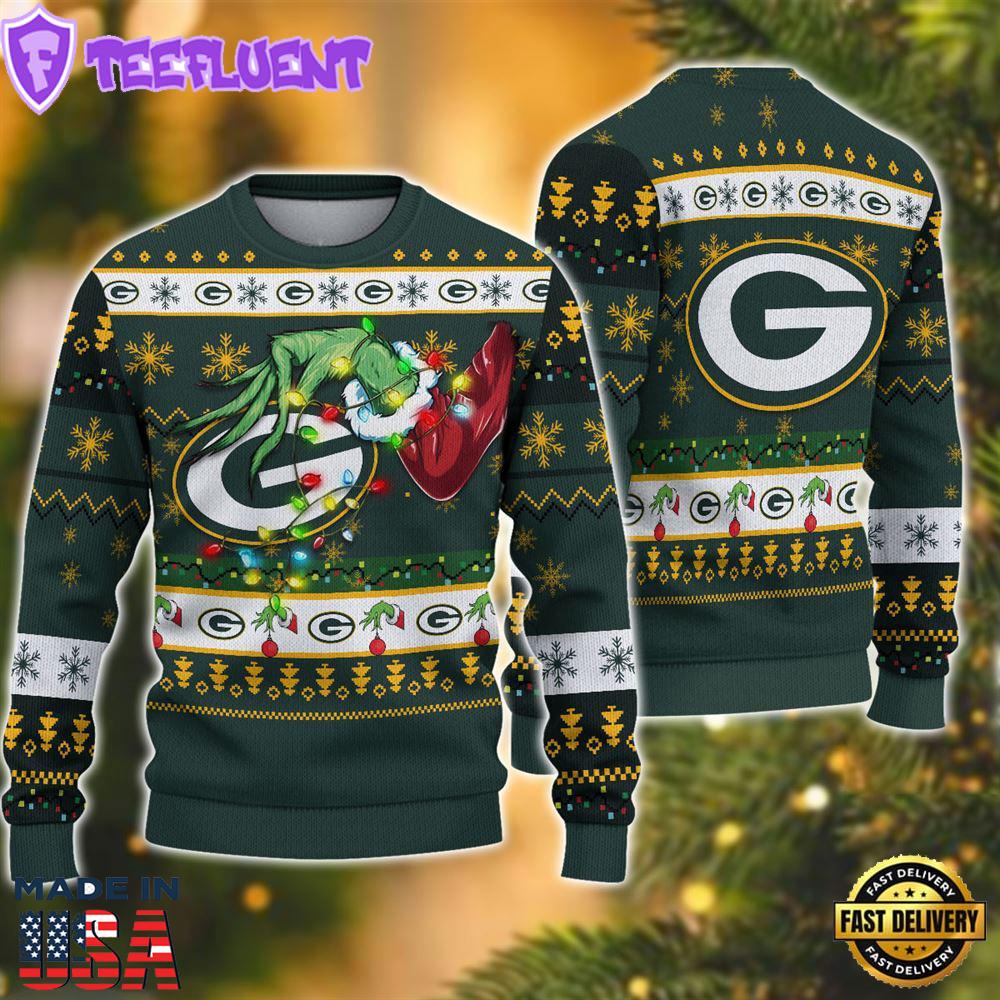 NFL Green Bay Packers Grinch Christmas Ugly Sweater