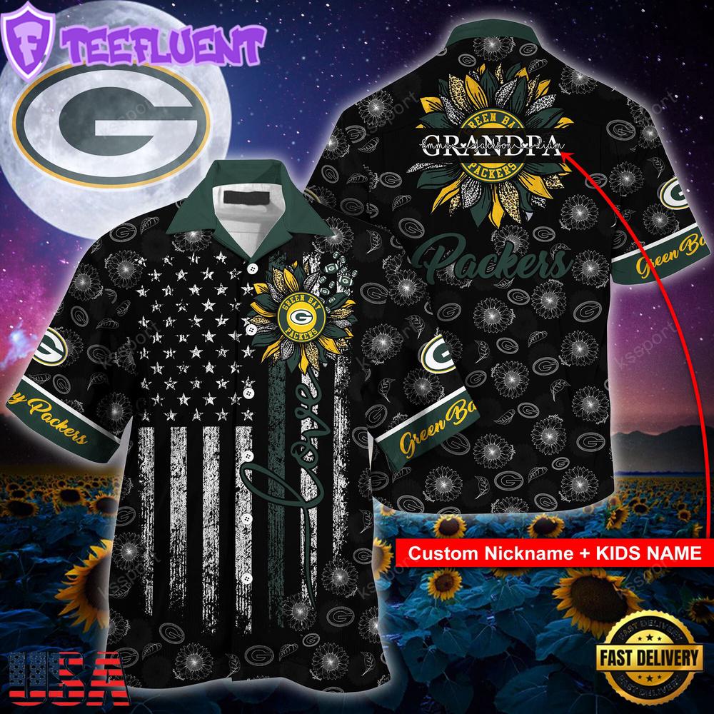 NFL Green Bay Packers Happy Mother Day And Happy Father Day Custom Name Hawaiian Shirt