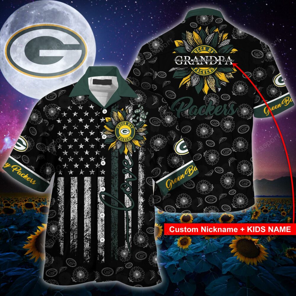 NFL Green Bay Packers Sunflower For Mother Day Father Day Hawaiian Shirt