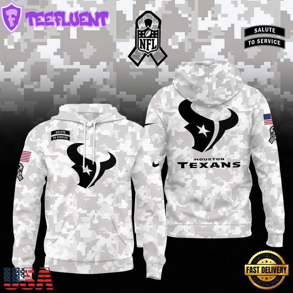 NFL Houston Texans Camo 2024 Salute to Service Hoodie