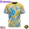 NFL Houston Texans Football Childhood Cancers All Over Print T-Shirt