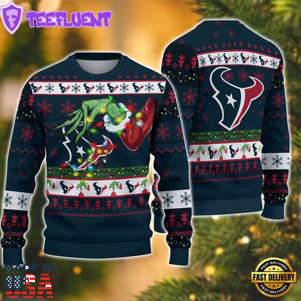 NFL Houston Texans Grinch Christmas Ugly Sweater