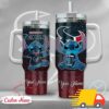 NFL Houston Texans Stitch Glitter Custom Stanley Quencher 40oz Stainless Steel Tumbler With Handle