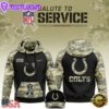 NFL Indianapolis Colts 2024 Salute to Service Club Black Camo Hoodie Best Veterans Day Gift