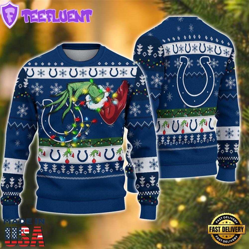 NFL Indianapolis Colts Grinch Christmas Ugly Sweater